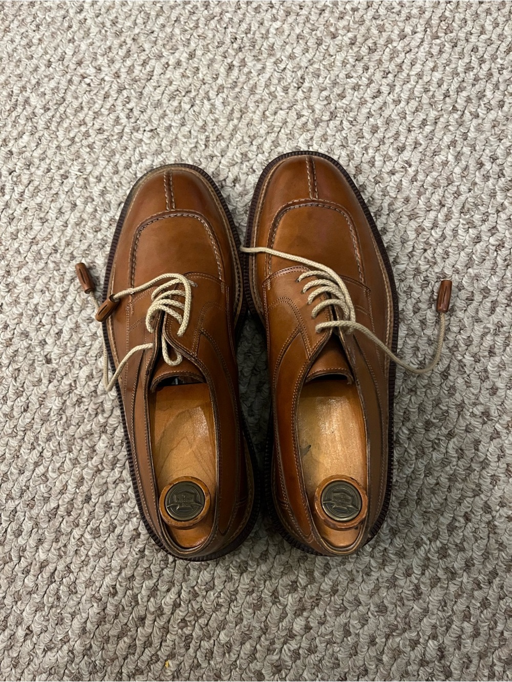 Cole Haan Men's Tan Leather Derby Oxfords